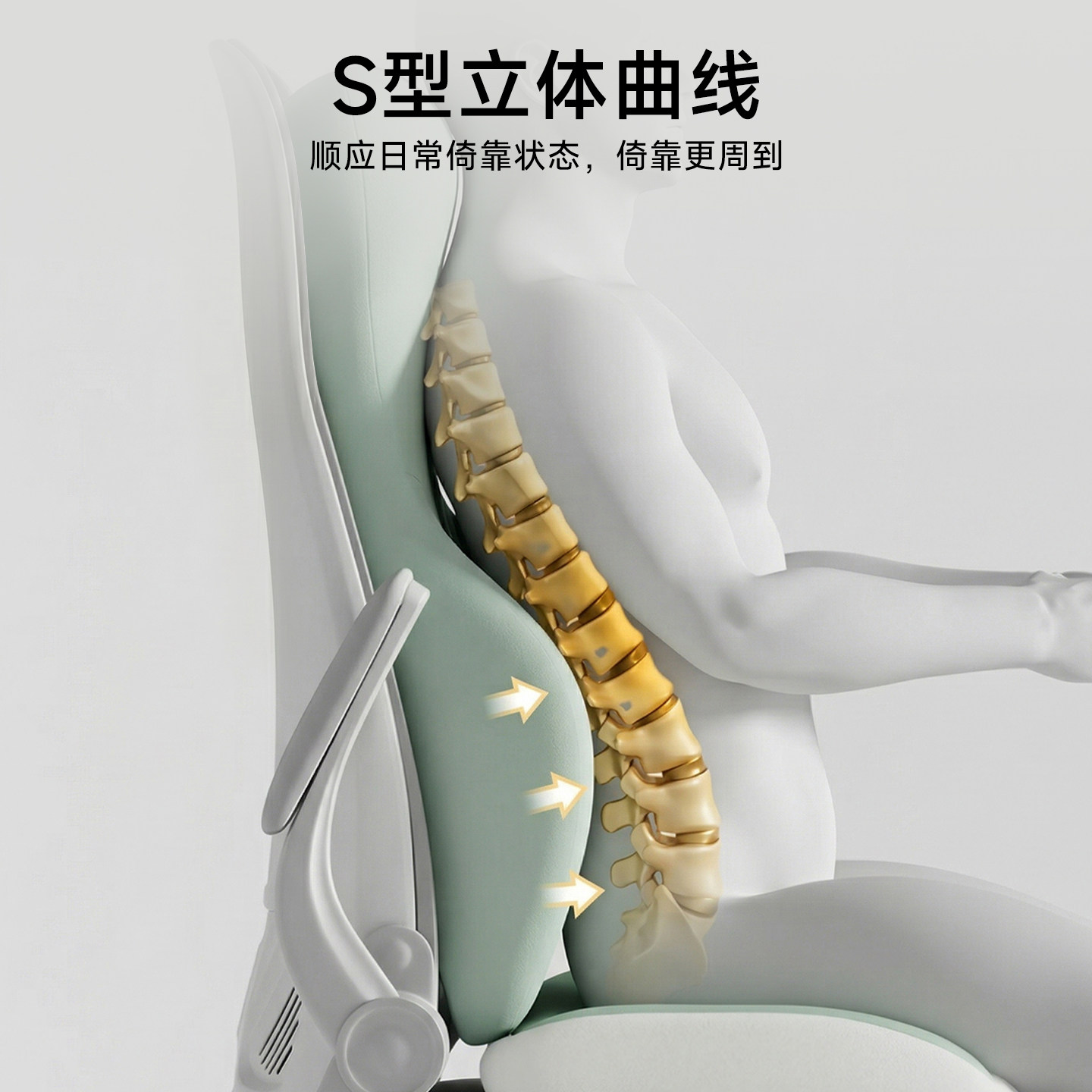Catman Office Heightened Waist Support Backrest Suitable for Small People