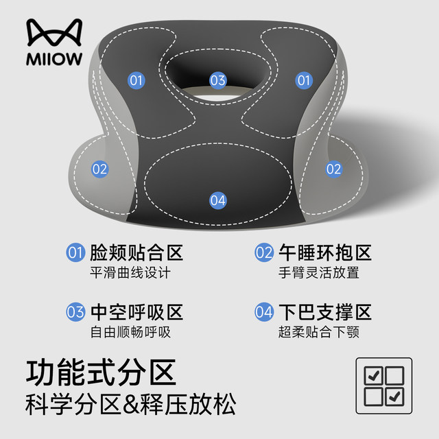 Catman office nap pillow, work station nap pillow, lunch break artifact, special pillow for primary school students to sleep on the table