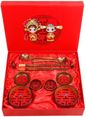 蜜婚高物送新人哥哥嫂子闺结朋友实用创意礼档送新婚礼品碗筷套装