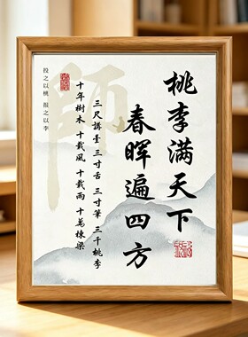 教师节贺卡DIY书法相框礼物