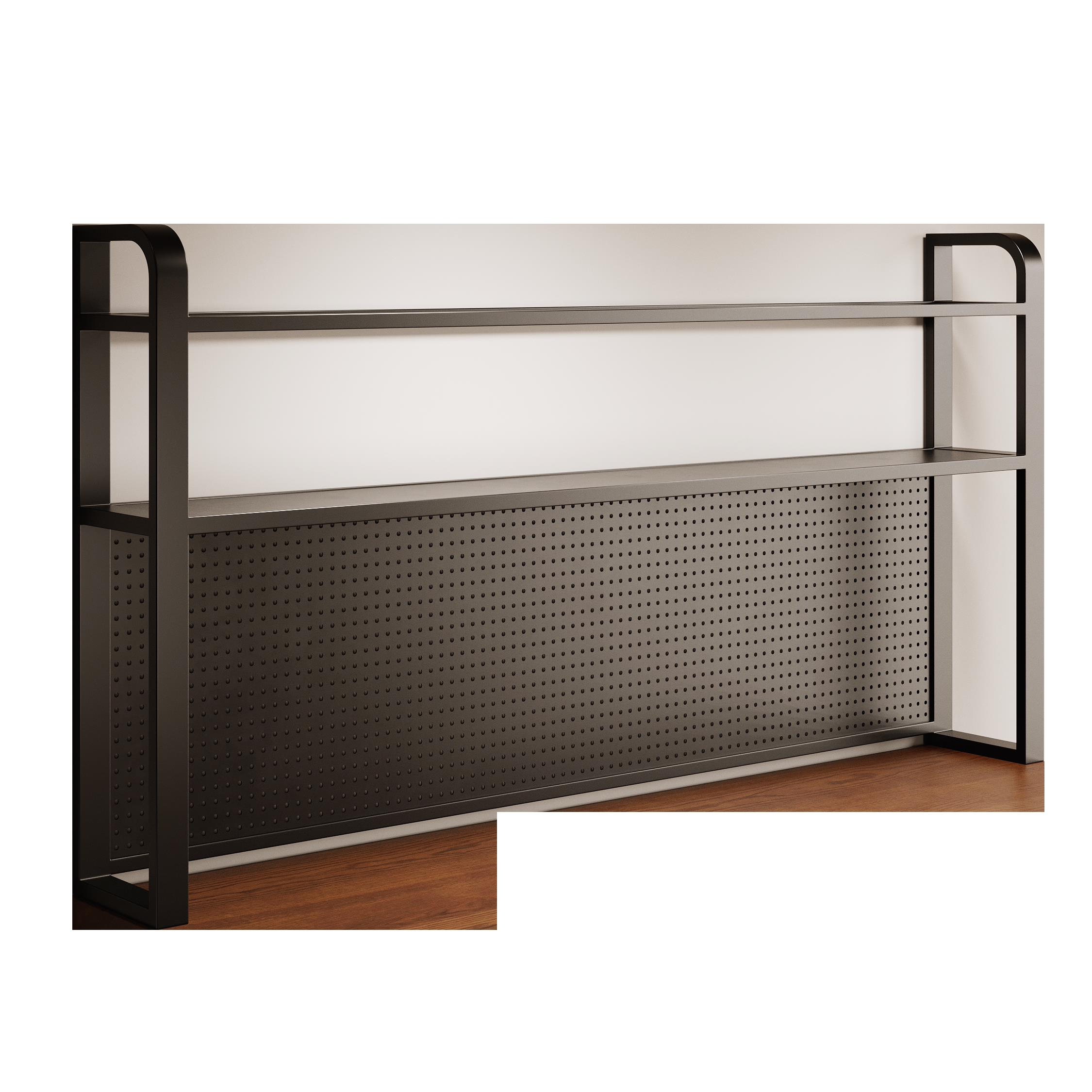 Desktop hole plate iron art storage rack table bookshelf home student storage computer desk vertical multi-layer organizing rack