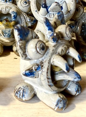 瓦猫云南元宝瓦猫手工陶瓷猫创意礼品开业小摆件大理巍山瓦猫