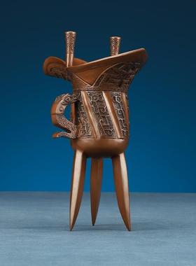 紫铜爵杯紫铜爵杯 仿古铜摆件加官进爵工艺品摆设开业礼品