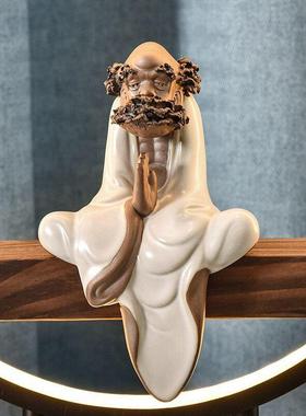 禅思达摩陶瓷中式创意灯光装饰摆件家居客厅办公室摆设开业乔迁礼