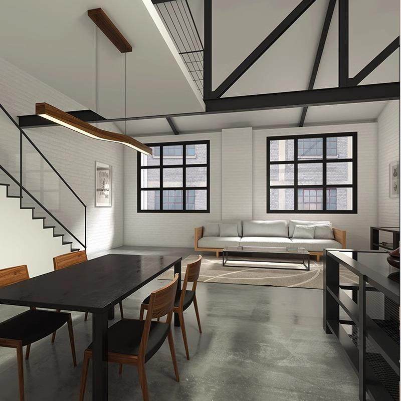 极简长条餐厅吊灯北欧设计师艺术侘寂风样板房吧台个性木纹吊灯,淘宝优惠券,粉丝福利购,淘宝优惠卷