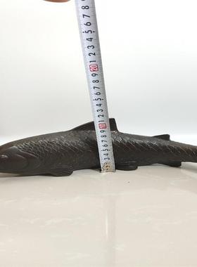 黄铜仿紫铜复古工艺 鱼摆件 铜弯鱼 家居装饰创意礼品工艺品