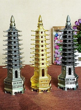 2024新款九层铜合金文昌塔摆件十三13层男孩女孩通用办公室书桌挂