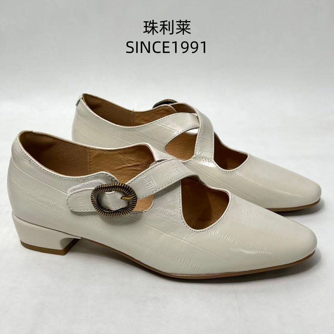 珠利莱2026春新款交叉扣带玛丽珍鞋女复古低跟浅口舒适单鞋芭蕾风,淘宝优惠券,粉丝福利购,淘宝优惠卷
