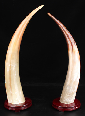 天然牦牛角摆件招财家居酒柜装饰品客厅电视柜玄关办公室开业礼品