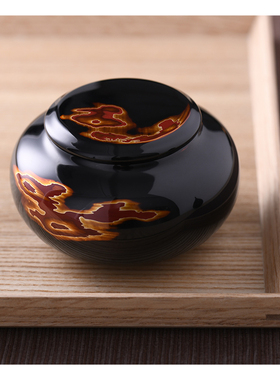 平安社 传统手工漆器 金火纹 礼品 茶具 茶杯 茶罐 茶海 天然大漆