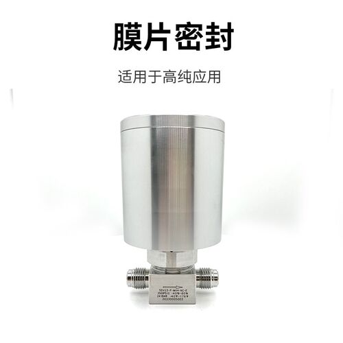 不锈钢316L高低压EPBA膜片阀1/4 1/2VCR卡套手气动常开常闭隔膜阀 - 图3