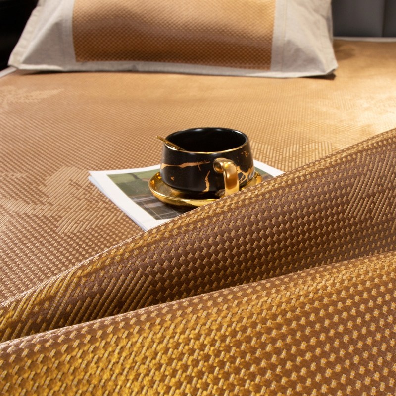 夏季公主风提花冰藤席床裙款凉席床罩空调席子夏天用可拆卸可折叠,淘宝优惠券,粉丝福利购,淘宝优惠卷