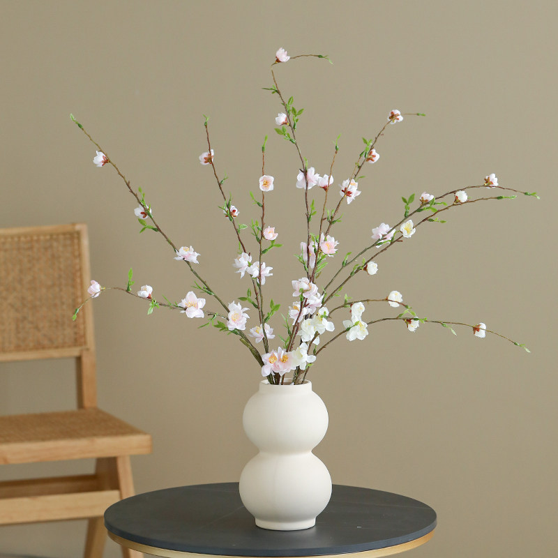 腊梅梅花枝仿真花假花桃花中式家居摆件插花客厅干花电视柜装饰品,淘宝优惠券,粉丝福利购,淘宝优惠卷