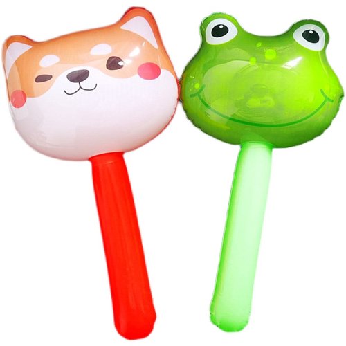 卡通充气气锤敲打小榔头带铃铛捏会响小锤子宝宝玩具地推小礼品 - 图3