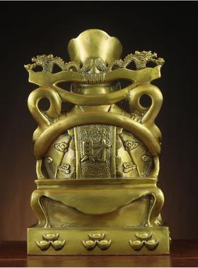 铜财神爷 聚宝盆财神 家居店铺供奉摆件 坐财神 文财神工艺品