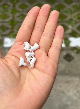 微缩绵羊小摆件，桌面造景神器