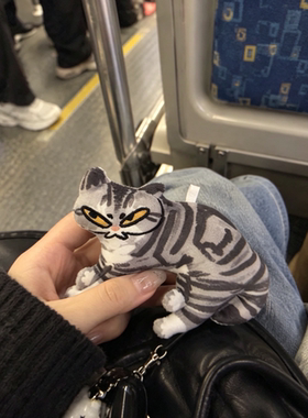 老吴猫挂件毛绒玩偶钥匙扣小挂件