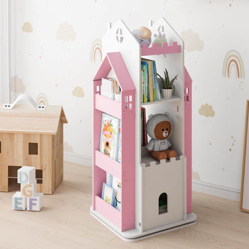 创意城堡360度旋转书架书柜儿童绘本架学生阅读架 宝宝收纳置物架,淘宝优惠券,粉丝福利购,淘宝优惠卷