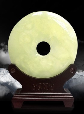 天然玉石平安扣摆件创意家居客厅电视柜玄关酒柜办公室装饰工艺品