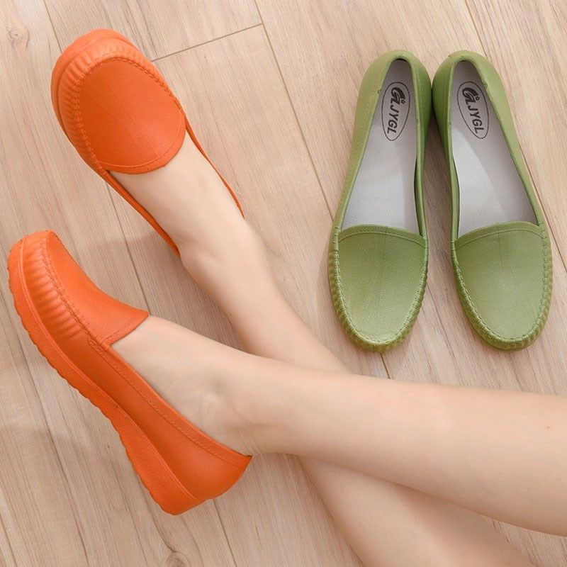 韩版软底雨鞋女浅口时尚防水雨靴防滑水鞋女护士鞋妈妈柔软豆豆鞋,淘宝优惠券,粉丝福利购,淘宝优惠卷