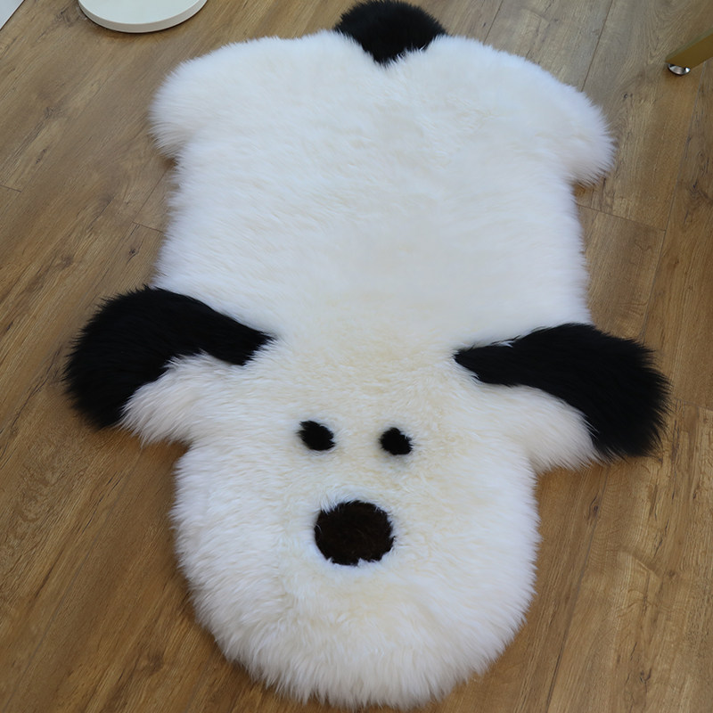 秋冬卧室地毯坐垫床边毯可爱卡通趴趴狗小地毯纯羊毛垫加厚长毛毯,淘宝优惠券,粉丝福利购,淘宝优惠卷