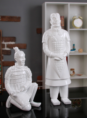 现代中式创意家居玄关摆件秦兵马俑模型特色工艺品摆件礼品送老外