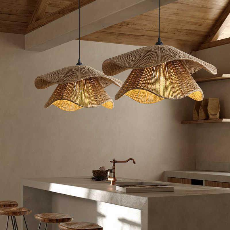 侘寂风麻绳吊灯火锅店烧烤店餐厅饭店网咖禅意茶室餐饮吧台灯具,淘宝优惠券,粉丝福利购,淘宝优惠卷