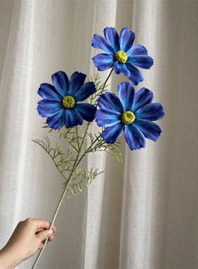 仿真格桑花假花公主波斯菊绢花家居装饰 花艺摆件婚庆用花插花