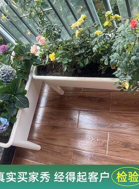阳台种菜盆高脚种植箱蔬菜长方形花盆塑料种菜特大号花箱