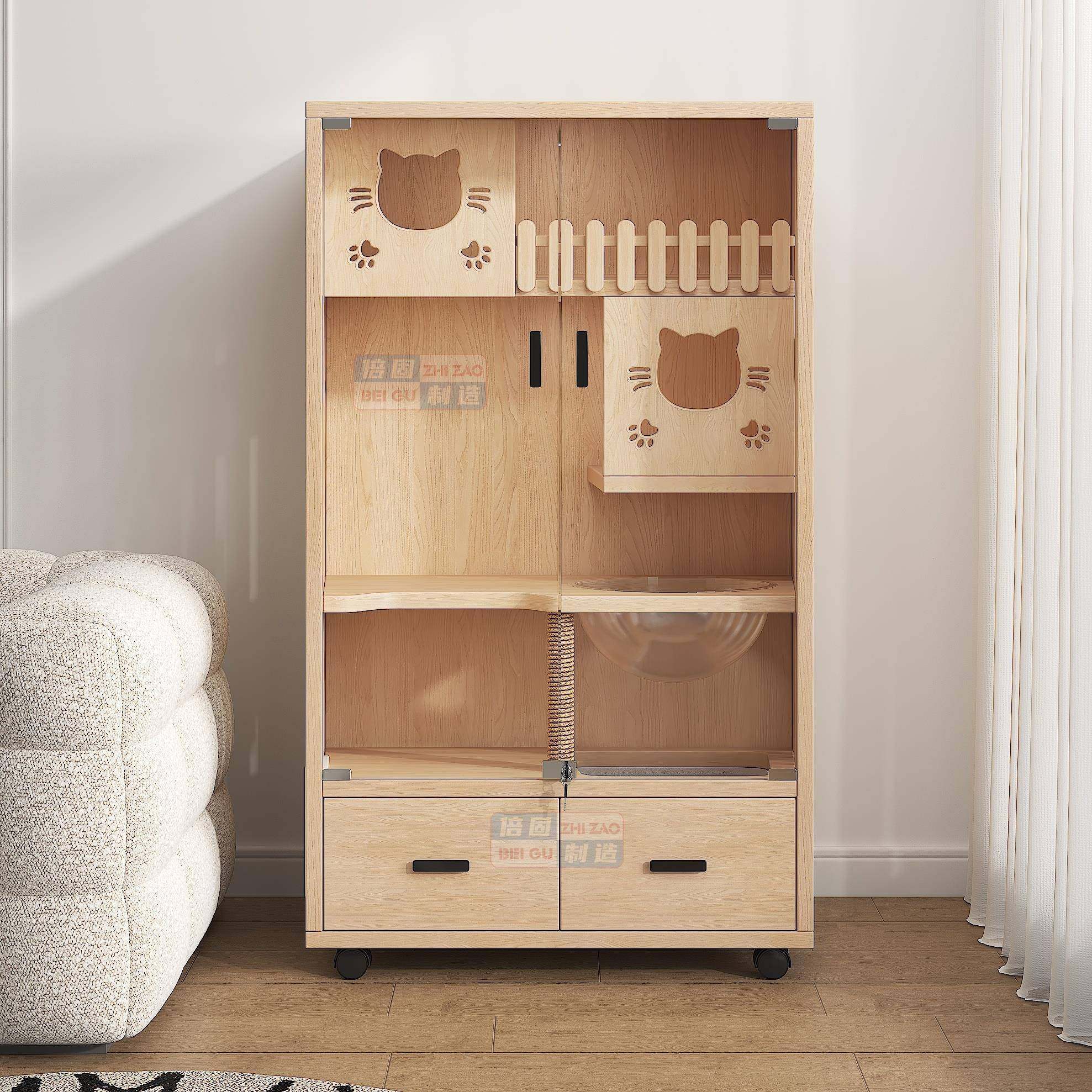 猫柜防水猫窝室内豪华双层超大自由空间猫别墅家用猫咪小户型猫笼,淘宝优惠券,粉丝福利购,淘宝优惠卷