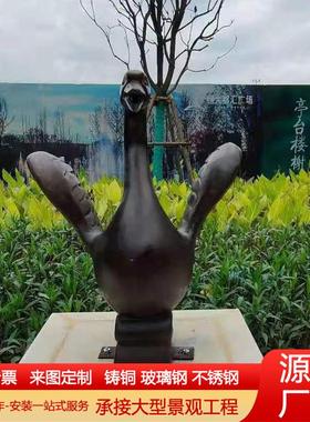铸铜天鹅动物雕塑喷水天鹅小区公园雕塑售楼部美陈摆件
