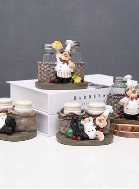 简约现代 创意工艺品礼品 树脂工艺品摆件 可爱厨师胡椒粉瓶