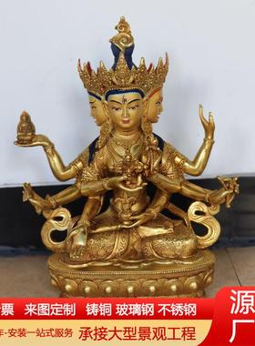 铸铜金刚手大黑天尊胜佛母地藏王菩萨密宗藏传佛像家居寺庙供奉