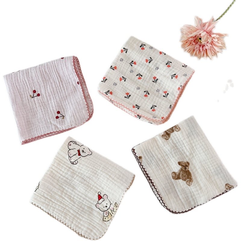 复古小碎花四层纱布方巾小姐姐超柔洗脸巾儿童贴肤吸汗手帕巾30cm,淘宝优惠券,粉丝福利购,淘宝优惠卷