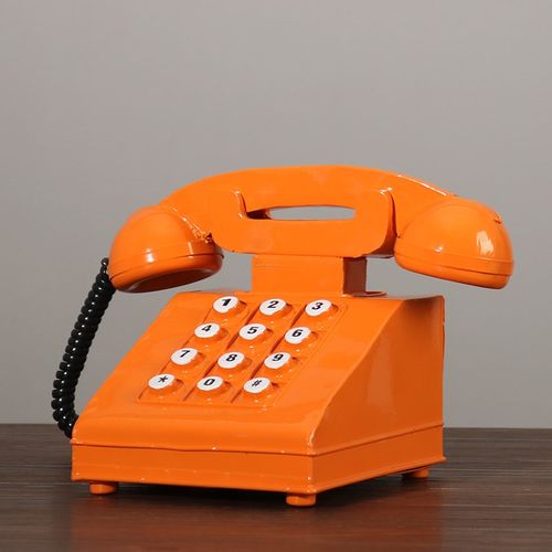 复古电话机怀旧道具模型老式铁艺听筒座机道具装饰品商品橱窗摆件 - 图1