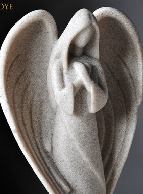 守护天使装饰摆件客厅书房创意人物雕像工艺品欧式复居饰品