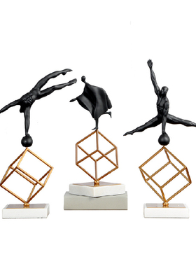 人物造型装d饰摆件样板间家居客厅书房卧室树脂材质简约风桌面摆