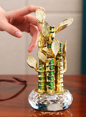 罗比罗丹创意富贵竹子工艺品财富节节高乔迁酒柜电视柜客厅摆件