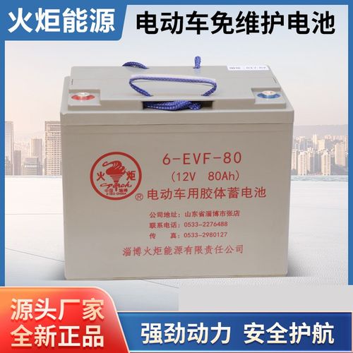 火炬蓄电池免维护铅酸电池电动车电瓶胶体汽车电动6V12V200/150AH - 图3