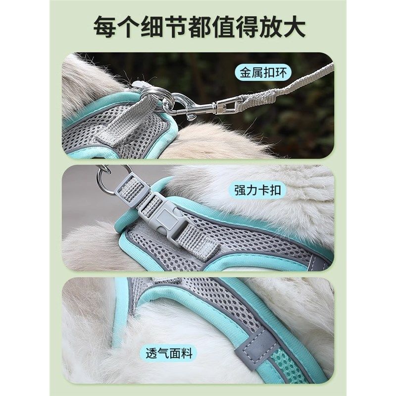 猫咪牵引绳遛猫绳外出溜猫绳栓猫绳牵猫绳防挣脱猫猫可调节背心式,淘宝优惠券,粉丝福利购,淘宝优惠卷