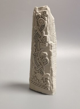 建筑废墟曼克斯十字水泥混凝土鱼缸造景创意装饰水泥布景桌面摆件