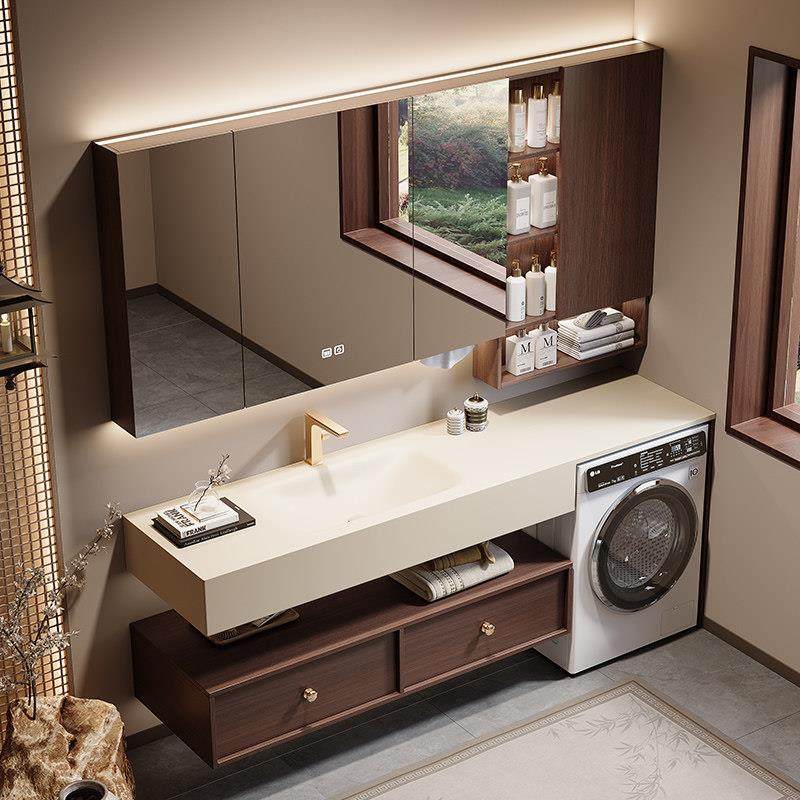 定制岩板陶瓷无缝热弯一体盆浴室柜组合卫生间洗衣机洗手台洗脸盆,淘宝优惠券,粉丝福利购,淘宝优惠卷