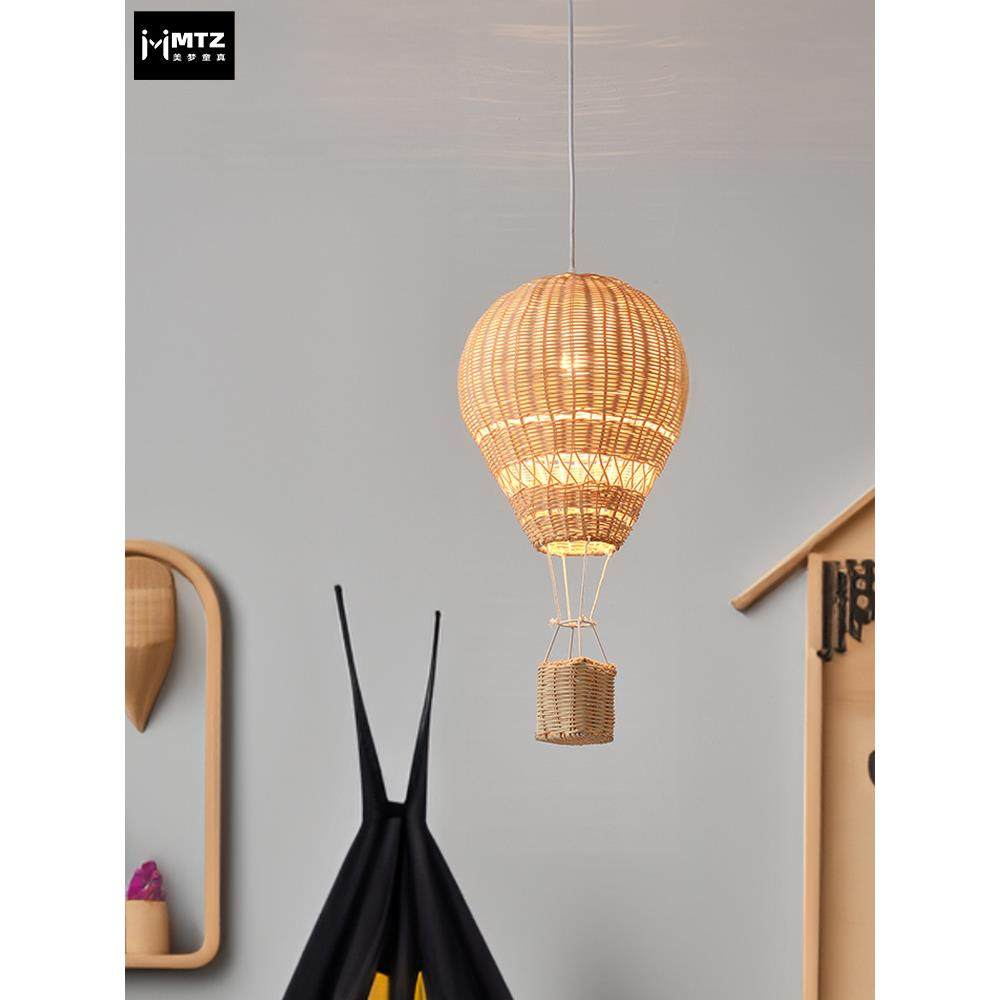 热气球吊灯婚庆装饰简约酒店民别墅餐厅游乐场儿童房床头藤编吊灯,淘宝优惠券,粉丝福利购,淘宝优惠卷