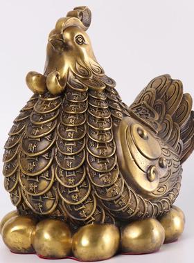 杨铜记 铜母鸡 母鸡下蛋 铜鸡工艺礼品摆件 铜福鸡