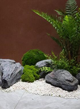 pu石头中式绿植景观造景园林泡沫假山石头悬挂雕塑道具摆件
