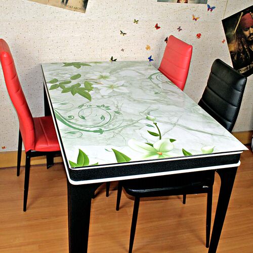 软玻璃茶几桌布防水防烫餐桌布免洗防油不透明pvc塑料桌垫茶几垫 - 图0