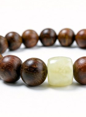 九华山佛珠手串金丝楠木祈愿保平