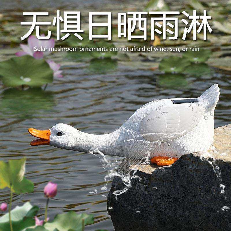跨境货源太阳能摆件户外庭院造景布置氛围灯仿真鸭子万圣节小夜灯,淘宝优惠券,粉丝福利购,淘宝优惠卷