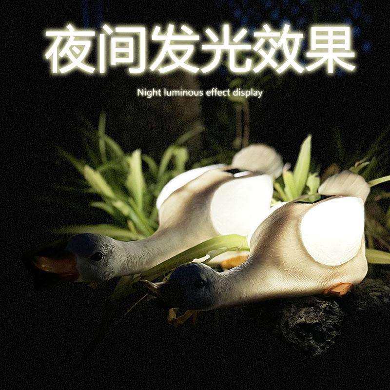 跨境货源太阳能摆件户外庭院造景布置氛围灯仿真鸭子万圣节小夜灯,淘宝优惠券,粉丝福利购,淘宝优惠卷