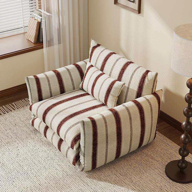 中古风单人沙发椅慵懒法式复古客厅阳台休闲设计师懒人沙发,淘宝优惠券,粉丝福利购,淘宝优惠卷